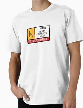 Merge Conflicts Ahead - Developer - Git Warnings Graphic T‑Shirt for programmer Software Engineers Geek IT Developer Tees S-6XL - Aliexpress - FashionsVida