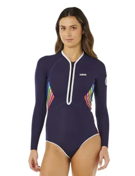 Shorty à Manches Longues Avec Fermeture éclair Frontale G-bomb 1.5 Mm Full Spring Dark Navy 4 - Rip curl - FashionsVida