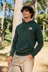 Graphic Mens Overhead Hoodie - Green
