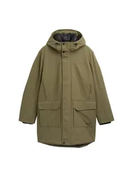 S tech hooded parka male