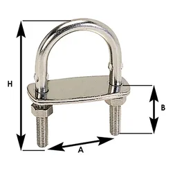 Stainless Steel U Bolt Silver 10 mm unisex