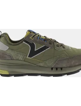 Zapatillas deportivas de hombre de nylon con piezas de color y serraje - Victoria - FashionsVida