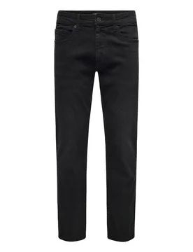 Jeans - ONSWEFT REGULAR BLACK 8638 MAT DNM NOOS - W29L32 bis W36L34 - für Männer - Größe W30L32 - schwarz - Männer - male - ONLY and SONS - FashionsVida