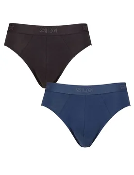 Mens 2 Pack SLG Baselayer Briefs Ultramarine L - Blue - Size: Large - Sloggi - FashionsVida
