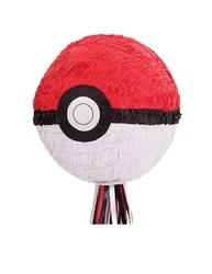 Pokéball-Piñata Pokémon rot-weiß-schwarz 26 cm