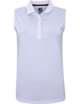 Polo ohne Arm Mesh Back, weiss l - FootJoy - FashionsVida