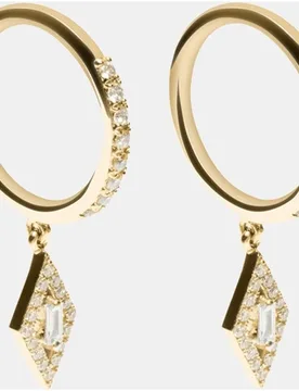 Pendientes Delicatesse de oro y diamantes - Djula - FashionsVida