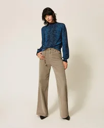 Pantalon ample en velours côtelé
