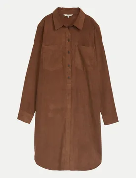 Cord-Blusenkleid Braun 40 - Tom Tailor Casual - FashionsVida