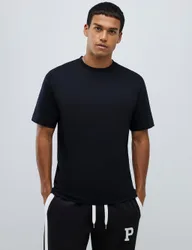 Pure Cotton Crew Neck T-Shirt Black male