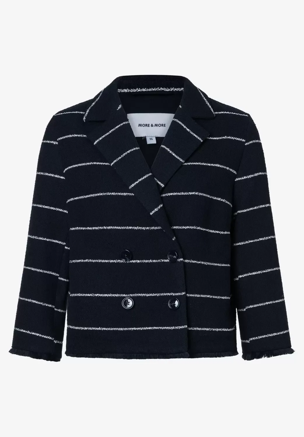 Bouclé Stripe Blazer female - 42 - FashionsVida