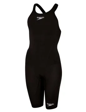 Fastskin Lzr Ignite Kneeskin Open Back Competition Swimsuit Black UK 18 Women - Speedo - FashionsVida