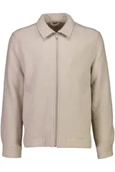 Wool blend zip overshirt male