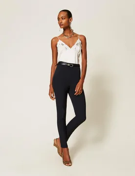 Twinset Pantalon ajusté en crêpe - TWINSET - FashionsVida