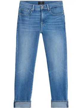 Vaqueros pitillo de mujer relaxed skinny con cintura media - 7 For All Mankind - FashionsVida
