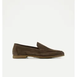 Mocasines de hombre en piel con piso goma