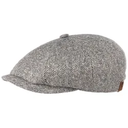 Hatteras Silk Flat Cap by - black-white - Herren - Size: 56 cm