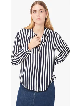 Camisa de mujer con bolsillo delantero y manga larga - Caroll - FashionsVida