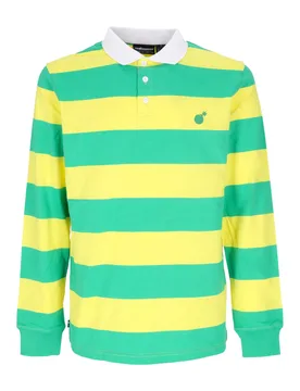 Polo Manica Lunga Uomo Pacific L/s Rugby Green - The Hundreds - FashionsVida