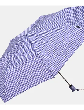 Paraguas Plegable Open+Close "Vichy". Se trata de un paraguas con tecnología Windproof y tejido de Poliéster reciclado y reciclabl - Bisetti - FashionsVida