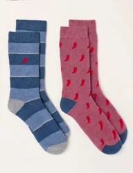 Pack Chilli Cotton Rich Thermal Socks Multi male