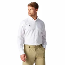 Henri Oxford Long Sleeve Shirt White L Men