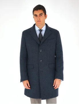 Abrigo de hombre en azul oscuro - Wickett Jones - FashionsVida