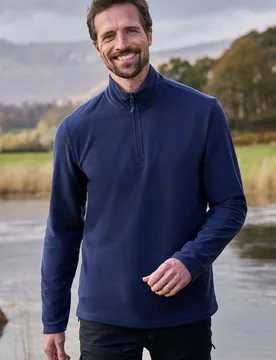 Camber II Mens Half-Zip Fleece - Navy - Navy - Size: L - Mountain Warehouse - FashionsVida