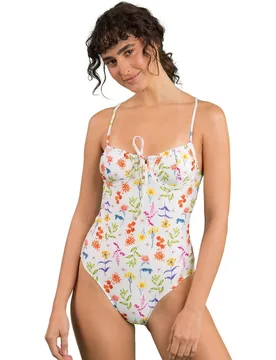 Bañador de mujer brasileño estampado con relleno - Río de Sol - FashionsVida