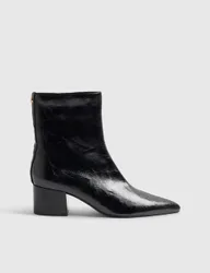 Block Heel Pointed Ankle Boots Black female