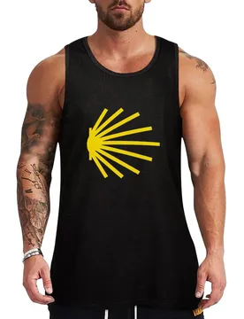 Camino De Santiago - Yellow Shell Trail Marker Tank Top Basic Everyday Tank Top Regular Fit Soft Undershirt - Aliexpress - FashionsVida