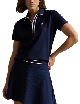 Polo Knit Tour Pique, navy/lavendel s - Ralph Lauren - FashionsVida