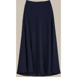 Falda midi estilo evasé con talle alto