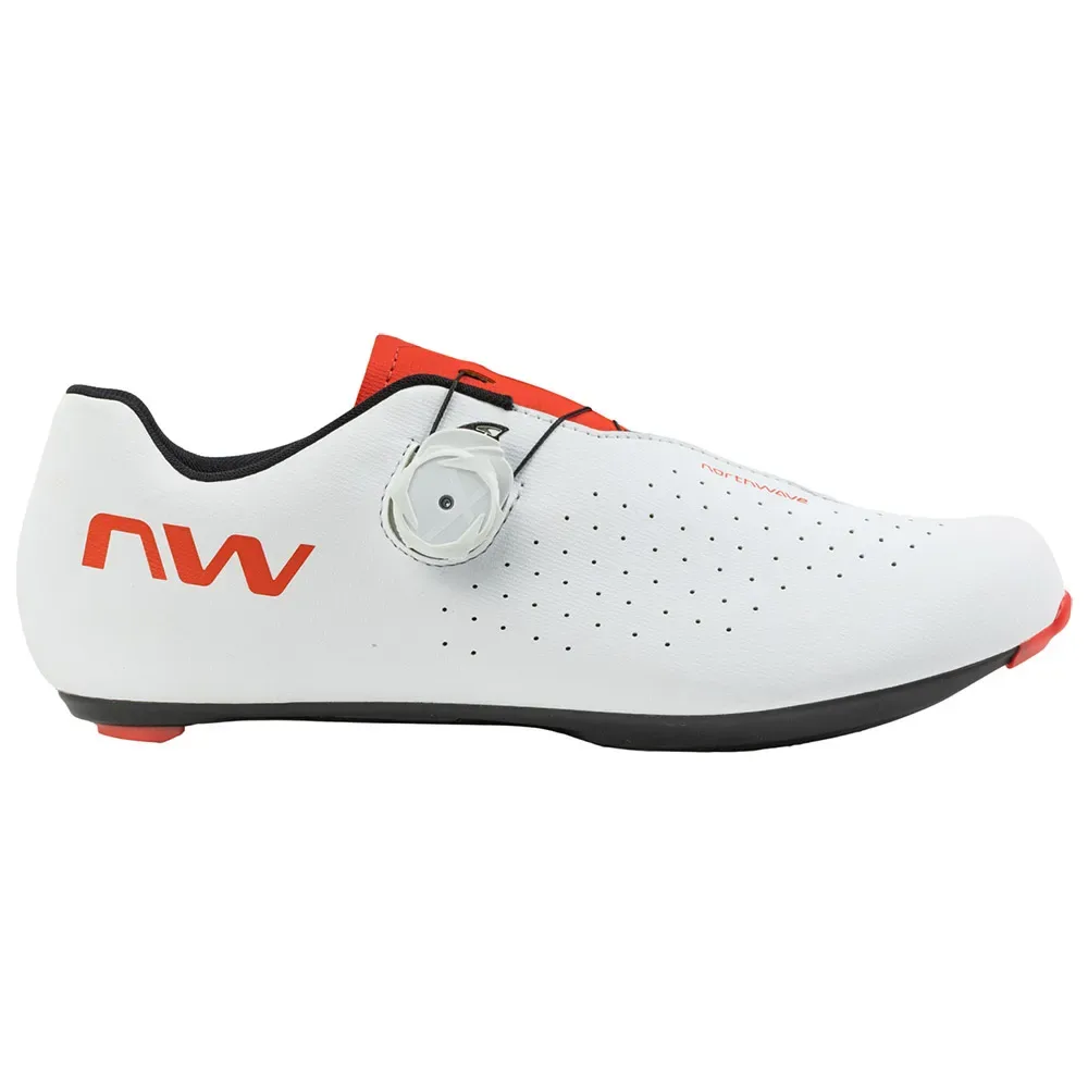 Scarpe Da Strada Sonic Plus White / Fluo Red - Northwave - FashionsVida