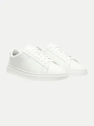 Black Leder- Sneaker Kieran Weiß 44