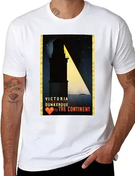 VICTORIA LONDON DUNKERQUE Southern Railway Steamship Vintage Travel Poster T-Shirt mens graphic t shirts T-Shirt - Aliexpress - FashionsVida