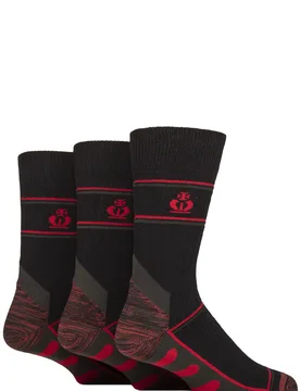Mens 3 Pair Recycled Cotton Cushioned Durable Work Socks Black 7-11 - Black - Size: 7-11 Mens - Jeff Banks - FashionsVida