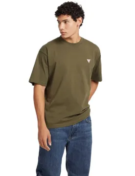 T-shirt à Manches Courtes Mini Triangle Olive Light Green 2XL - Guess Jeans - FashionsVida