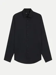 Black Slim-Fit Hemd Hank Schwarz 38