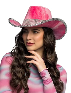 Cowboyhut Tie Dye Rosa für Erwachsene - BOLAND BV - FashionsVida