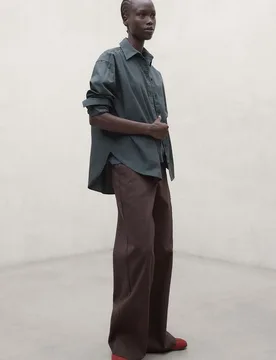 Camisa de mujer de algodón regenerativo oversize fit elena - Ecoalf - FashionsVida