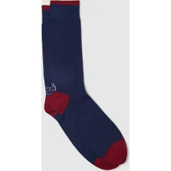 Calcetines de hombre de canalé con contraste interior