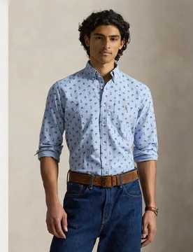 Camisa Oxford de hombre de algodón con bolsillo - Polo Ralph Lauren - FashionsVida