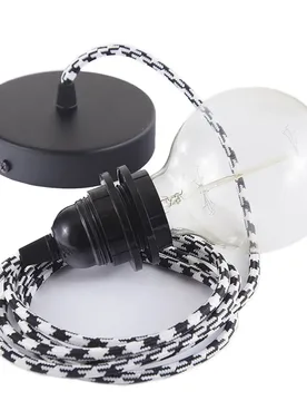 Cables Lampe Suspendue Pendel Pour Abat-jour Rp04 2 M White / Black One Size - Creative - FashionsVida