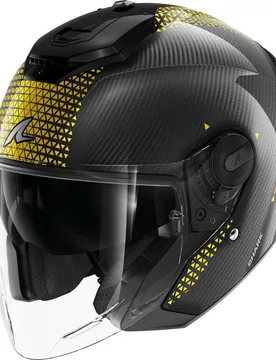 Casco Moto Jet RS JET CARBON IKONIK Carbon Gold Cromo taglia XL - Shark - FashionsVida