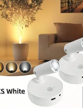Piezas Luces con sensor de movimiento inalámbrico, aplique de pared LED regulable, luz de sensor magnética de alta eficiencia, luz de pared recargab - Shein - FashionsVida