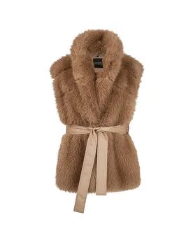 Gilet in pelliccia sintetica marrone 34 - Marc cain - FashionsVida