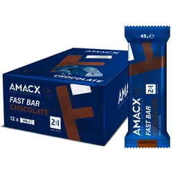 Unità Scatole Di Barrette Energetiche Fast Chocolate 12 Unità Blue