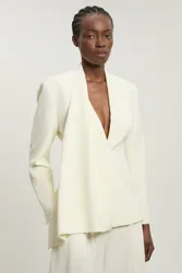 Women's Soft Tailored Single Breasted Blazer in Ivory Size: 18 - Ivory - Size: 18