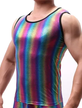 Men Tank Tops Clothing Bodybuilding Gyms Tank Top Fitness Sleeveless Shirt Striped Shinning Undershirt Fashion Vest - Aliexpress - FashionsVida